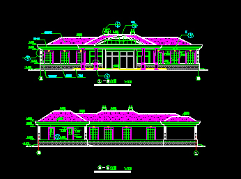 某公園食堂建筑設計圖紙免費下載 - 園林古建 - 土木工程網